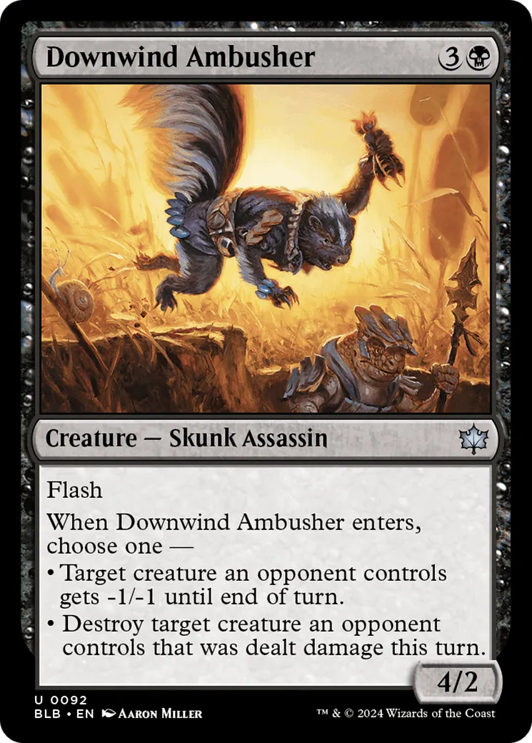 Downwind Ambusher (BLB-092) - [Bloomburrow] Foil - Emmett's ToyStop