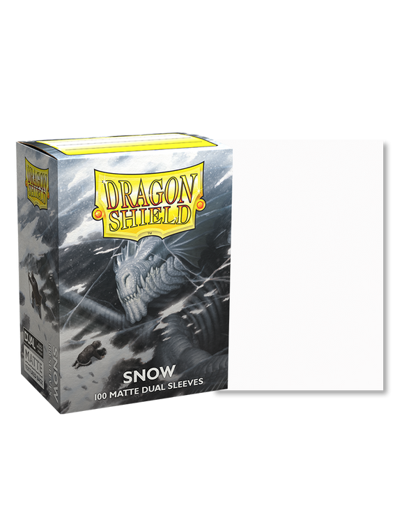 Dragon Shield - 100ct Standard Size - Dual Matte Snow - Emmett's ToyStop