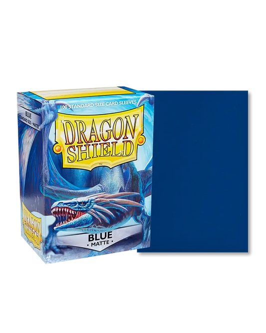 Dragon Shield - 100ct Standard Size - Matte Blue - Emmett's ToyStop