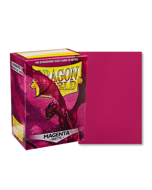 Dragon Shield - 100ct Standard Size - Matte Magenta - Emmett's ToyStop