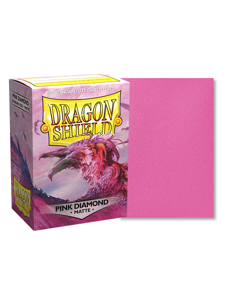 Dragon Shield - 100ct Standard Size - Matte Pink Diamond - Emmett's ToyStop