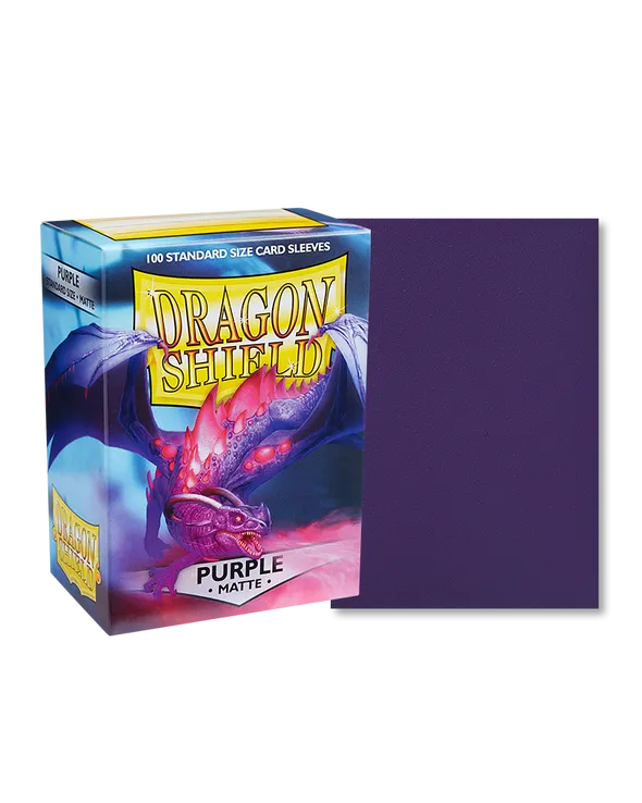 Dragon Shield - 100ct Standard Size - Matte Purple - Emmett's ToyStop