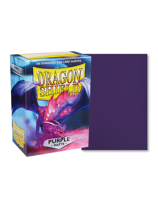 Dragon Shield - 100ct Standard Size - Matte Purple - Emmett's ToyStop