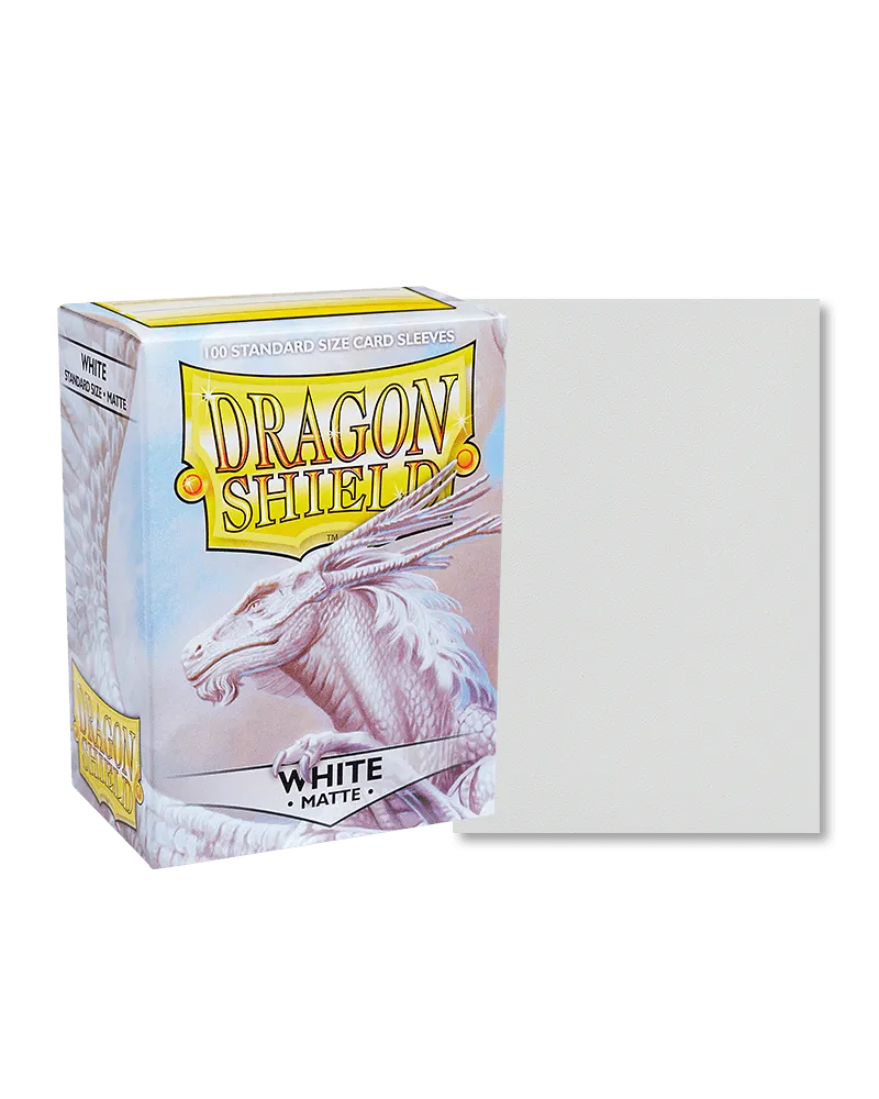 Dragon Shield - 100ct Standard Size - Matte White - Emmett's ToyStop