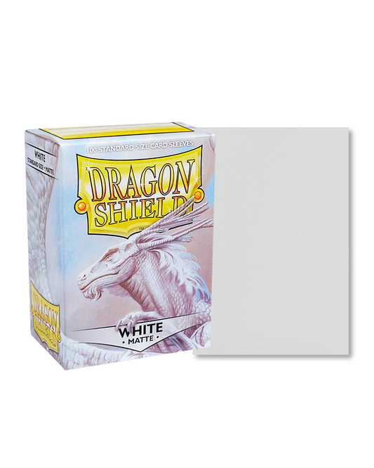 Dragon Shield - 100ct Standard Size - Matte White - Emmett's ToyStop