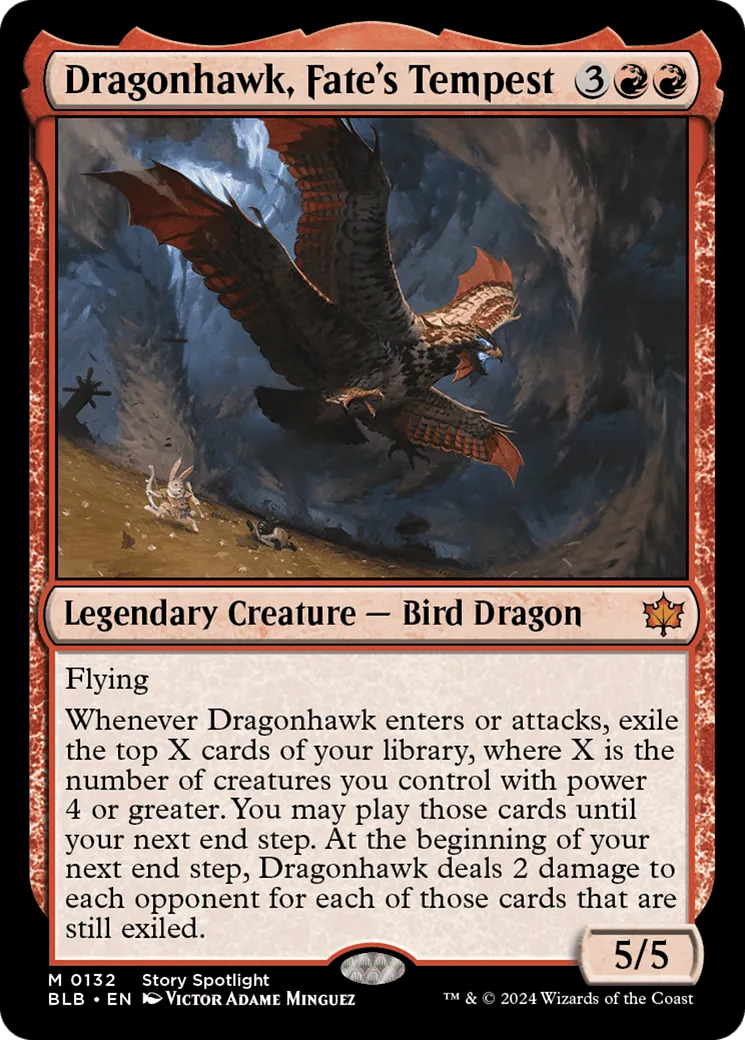 Dragonhawk, Fate's Tempest (BLB-132) - [Bloomburrow] - Emmett's ToyStop