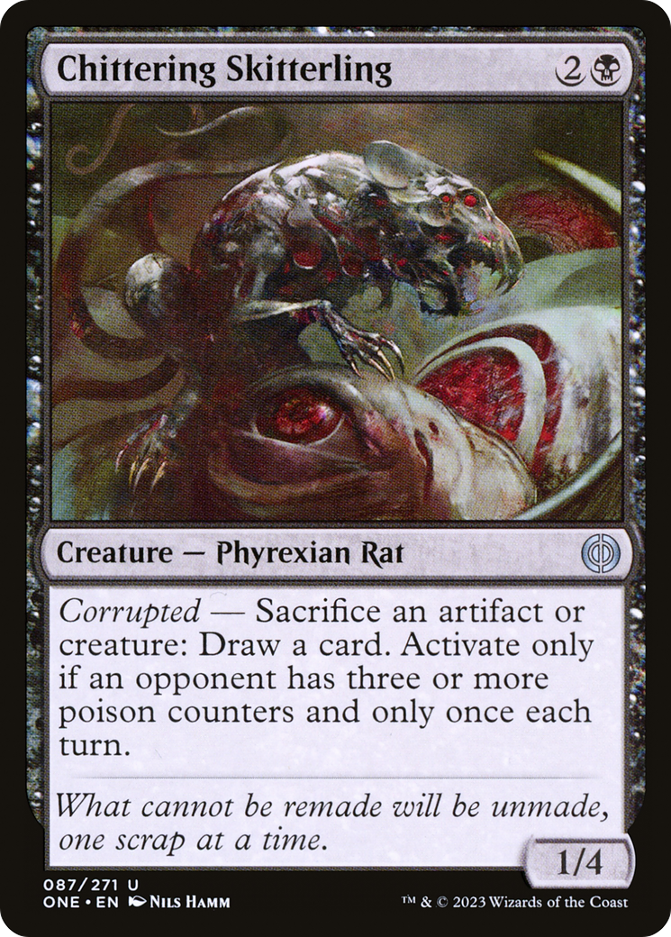 Chittering Skitterling (ONE-087) - [Phyrexia: All Will Be One] Foil