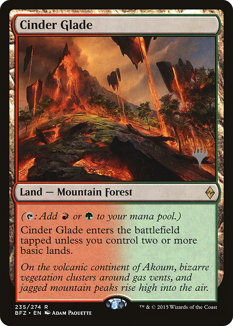 Cinder Glade (PPKHM-235) - [Battle for Zendikar Promos] Foil