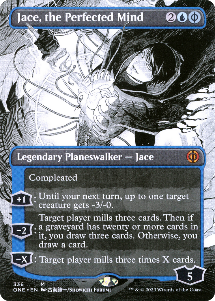Jace, the Perfected Mind (ONE-336) - [Phyrexia: All Will Be One]: (Showcase) (Borderless)