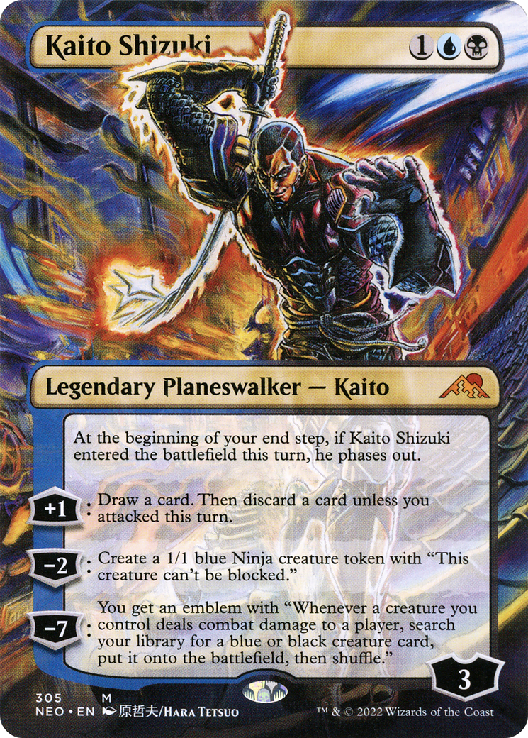 Kaito Shizuki (NEO-305) - [Kamigawa: Neon Dynasty] (Borderless) Foil