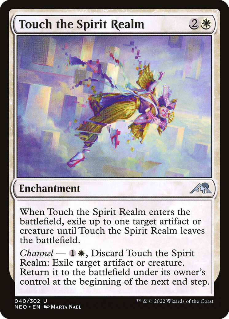 Touch the Spirit Realm (NEO-040) - [Kamigawa: Neon Dynasty] Foil