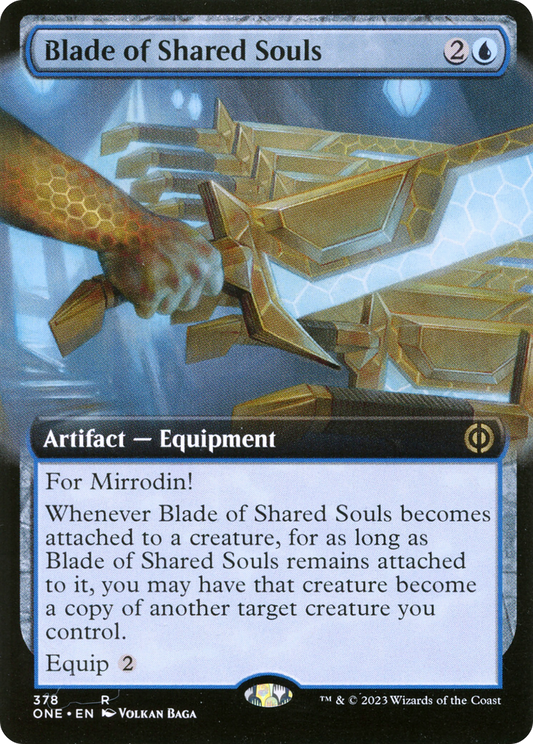 Blade of Shared Souls (ONE-378) - [Phyrexia: All Will Be One]: (Extended Art) Foil