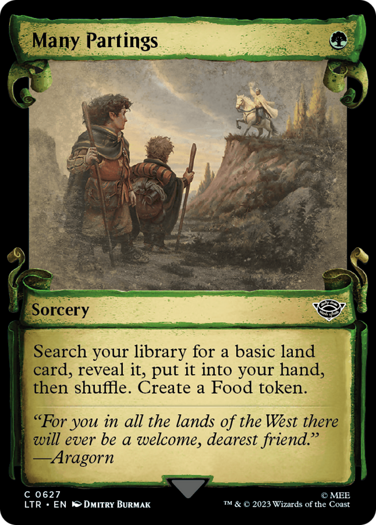 Many Partings (LTR-627) - [The Lord of the Rings: Tales of Middle-earth]: (Showcase)