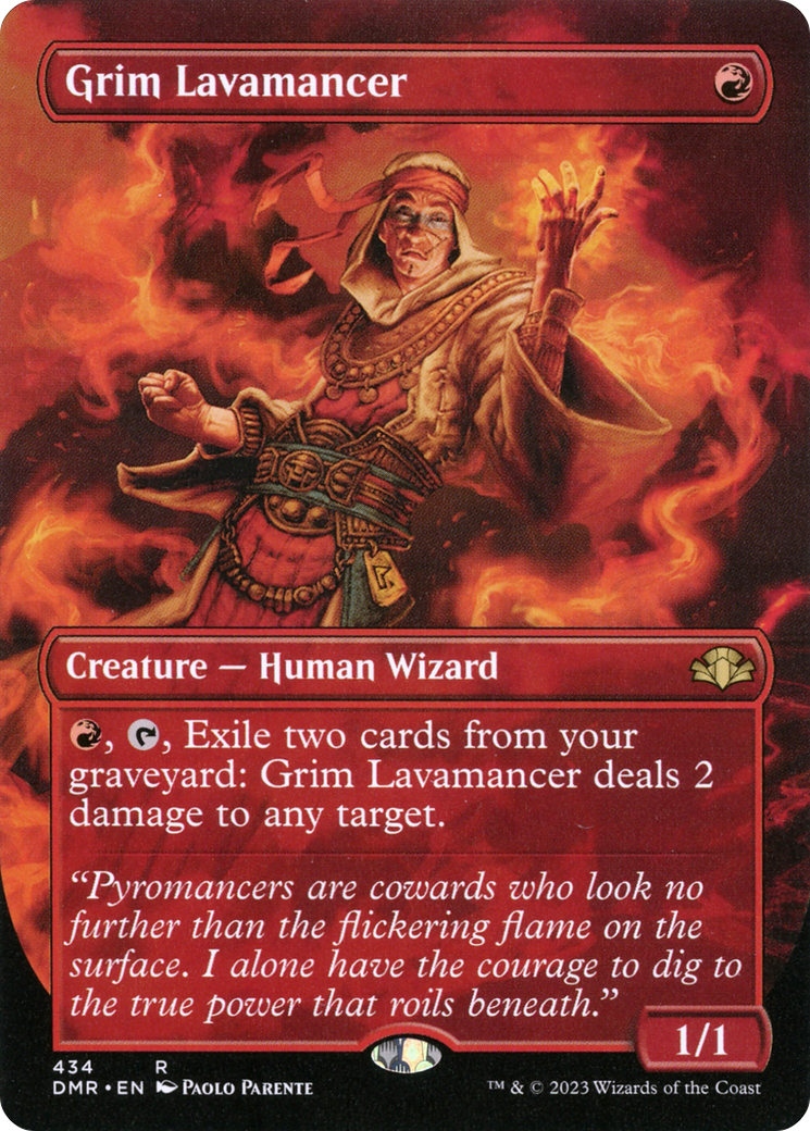 Grim Lavamancer (DMR-434) - [Dominaria Remastered] (Borderless) Foil