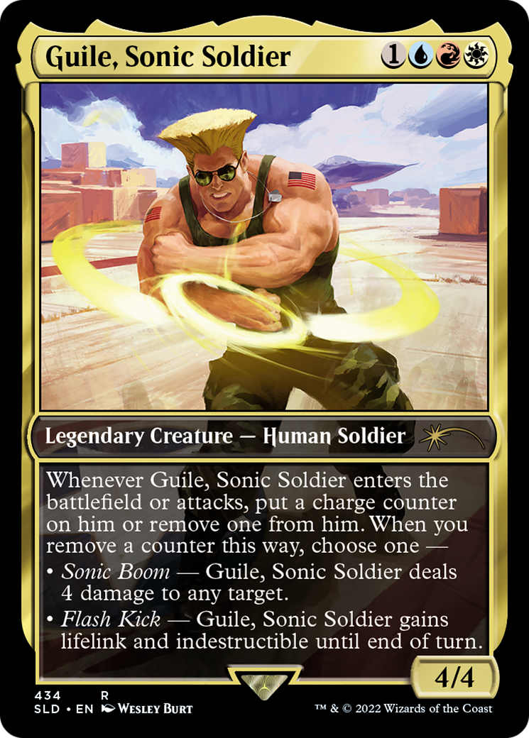 Guile, Sonic Soldier (SLD-434) - [Secret Lair Drop] / Guile, Sonic Soldier Foil
