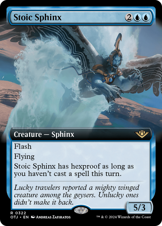 Stoic Sphinx (OTJ-322) - [Outlaws of Thunder Junction]: (Extended Art) Foil