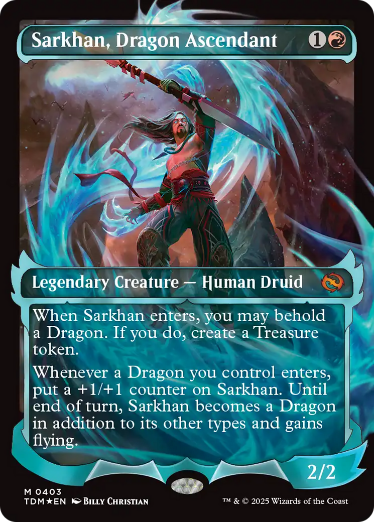 Sarkhan, Dragon Ascendant (0403) (Showcase) (TDM-403) - [Tarkir: Dragonstorm]: (Showcase) Foil