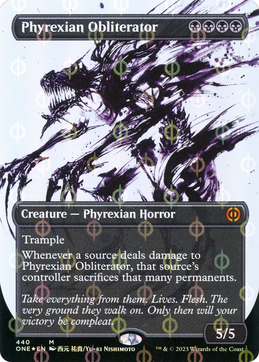 Phyrexian Obliterator (ONE-440) - [Phyrexia: All Will Be One]: (Showcase) (Borderless) Foil