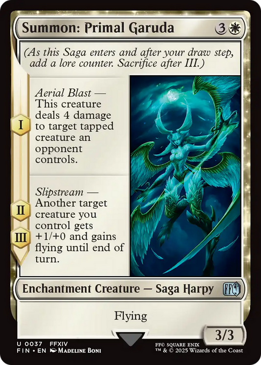 Summon: Primal Garuda (FIN-037) - [FINAL FANTASY]: (enchantment) Foil