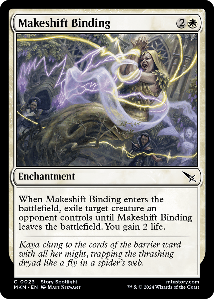 Makeshift Binding (MKM-023) - [Murders at Karlov Manor] Foil