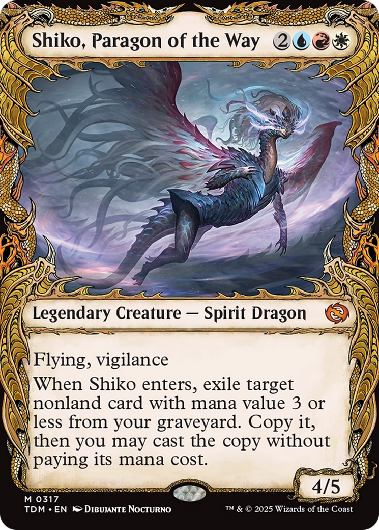 Shiko, Paragon of the Way (Showcase) (TDM-317) - [Tarkir: Dragonstorm]: (Showcase)
