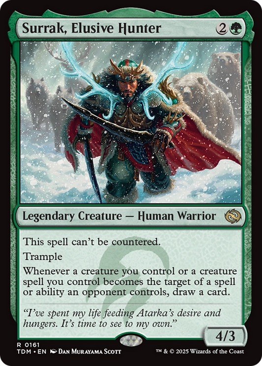 Surrak, Elusive Hunter (TDM-161) - [Tarkir: Dragonstorm] Foil