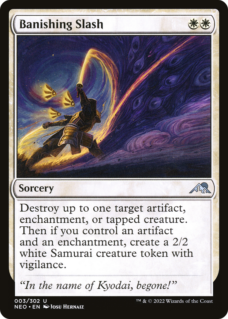 Banishing Slash (NEO-003) - [Kamigawa: Neon Dynasty] Foil