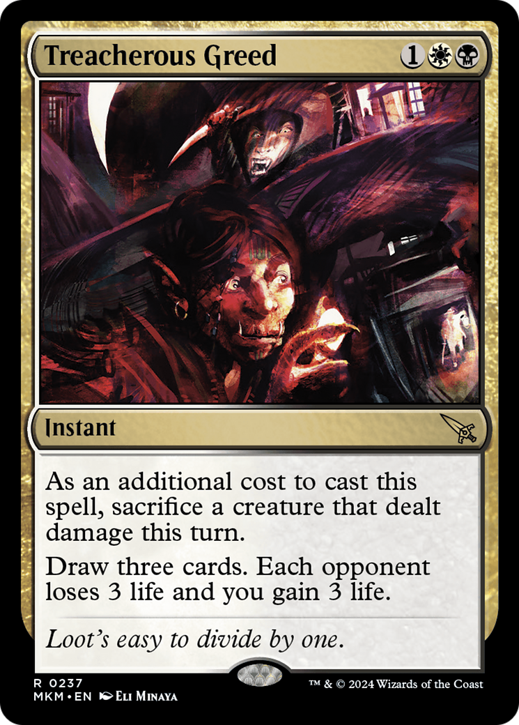 Treacherous Greed (MKM-237) - [Murders at Karlov Manor] Foil