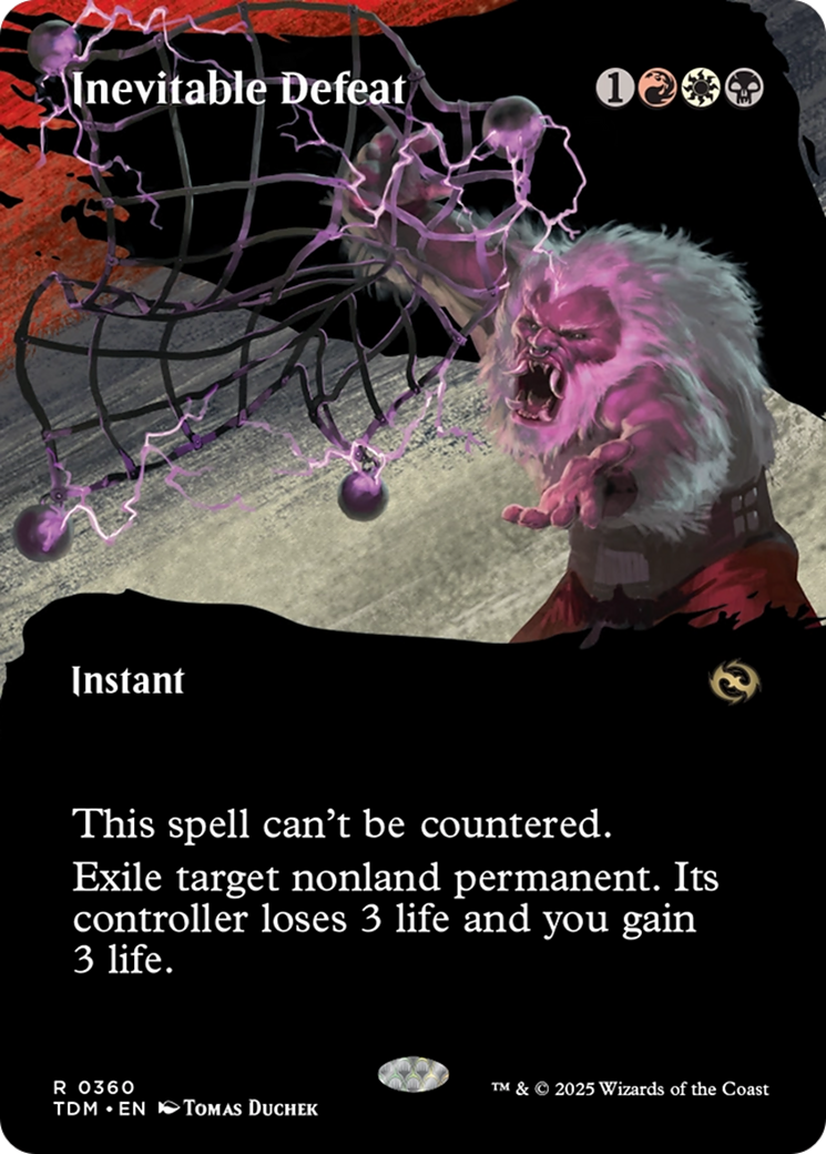 Inevitable Defeat (Borderless) (TDM-360) - [Tarkir: Dragonstorm]: (Showcase) (Borderless) Foil