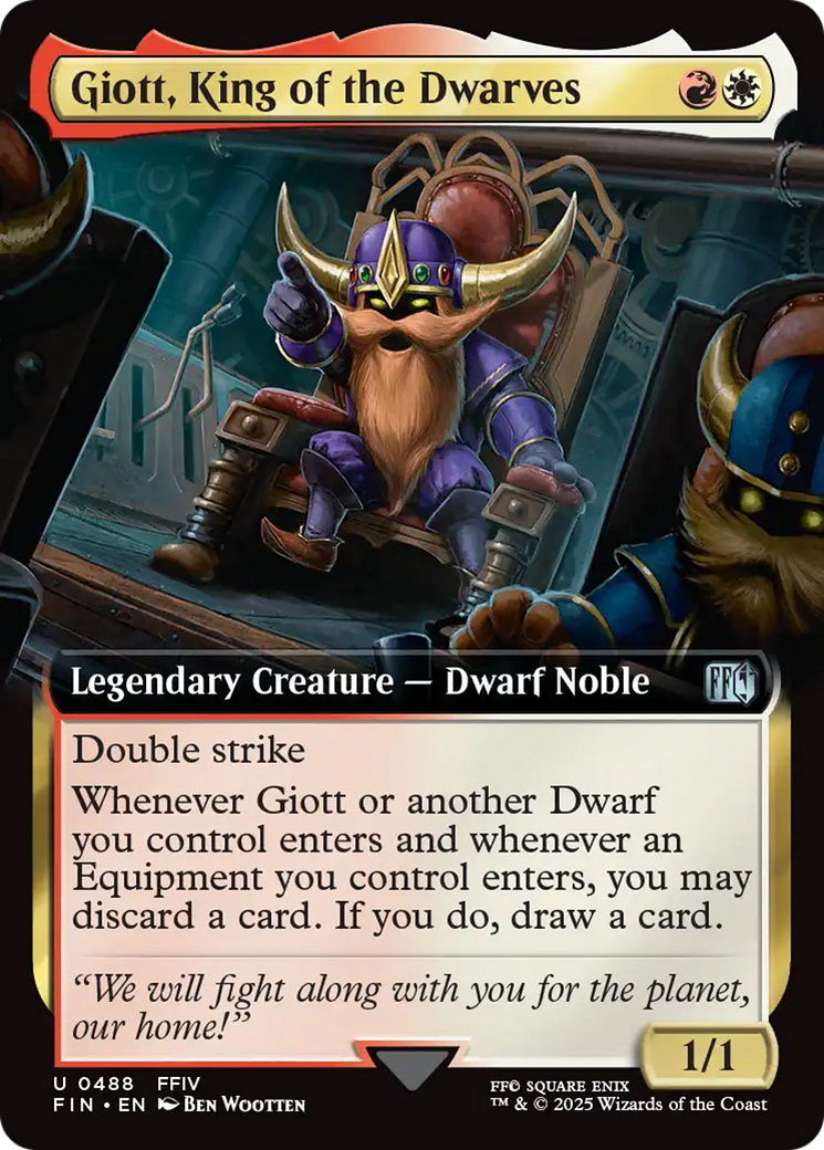 Giott, King of the Dwarves (FIN-488) - [FINAL FANTASY]: (Extended Art) Foil