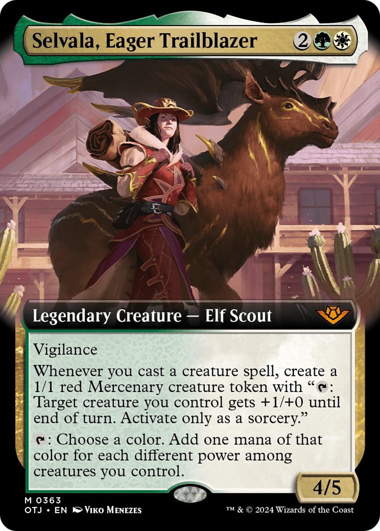 Selvala, Eager Trailblazer (OTJ-363) - [Outlaws of Thunder Junction]: (Extended Art) Foil