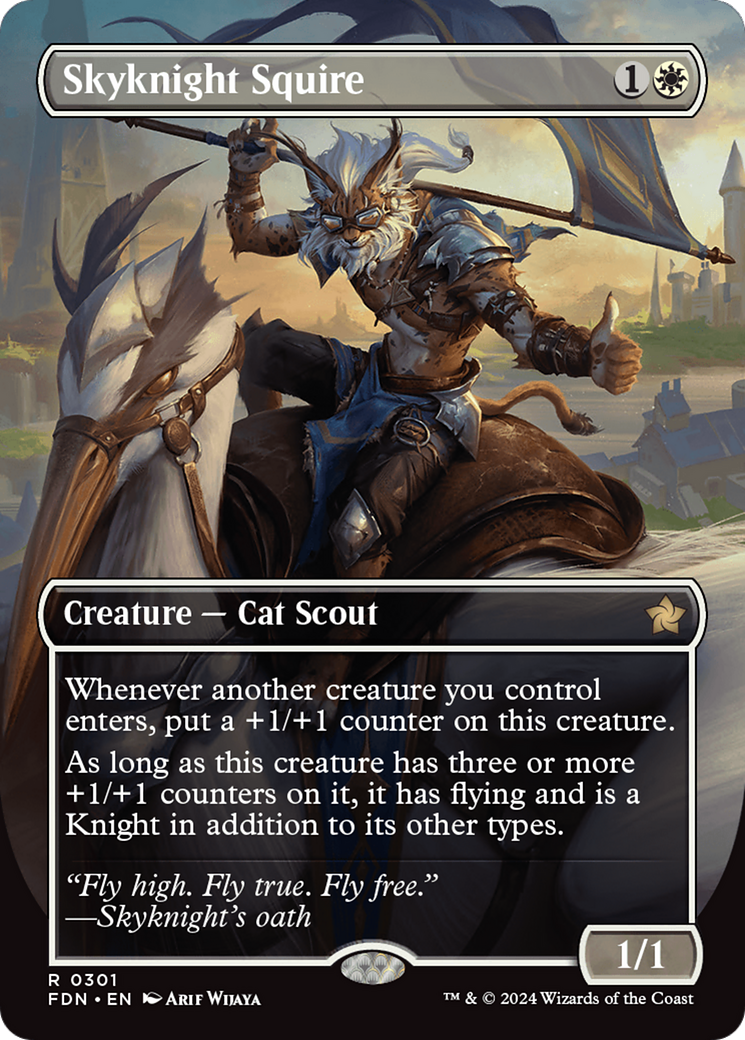 Skyknight Squire (FDN-301) - [Foundations] (Borderless) Foil