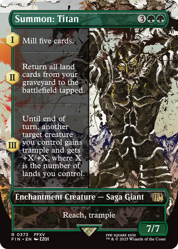 Summon: Titan (FIN-373) - [FINAL FANTASY]: (enchantment) (Borderless)