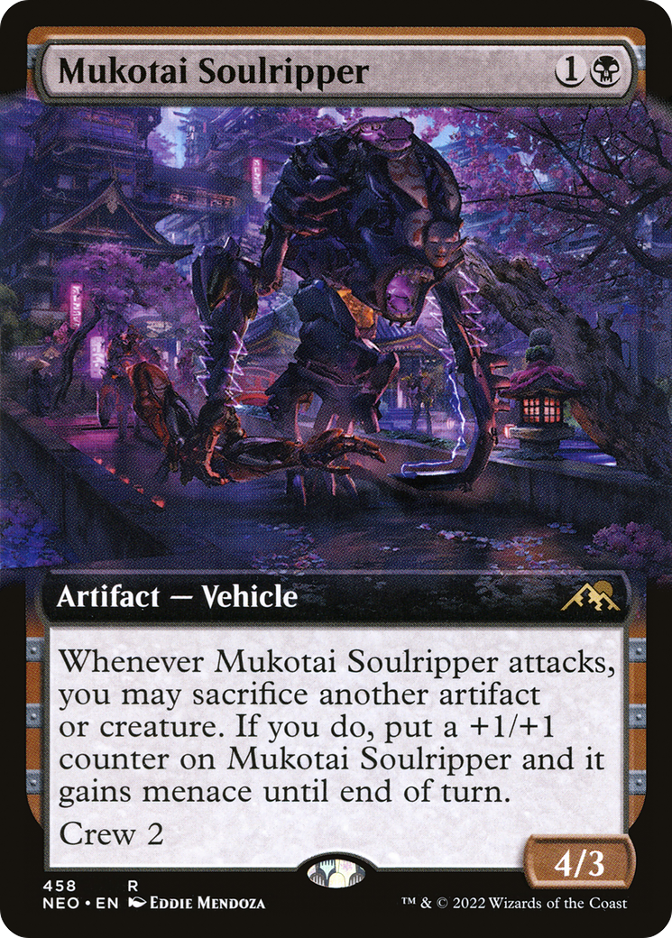 Mukotai Soulripper (NEO-458) - [Kamigawa: Neon Dynasty]: (Extended Art) Foil