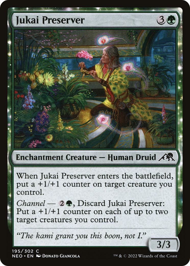 Jukai Preserver (NEO-195) - [Kamigawa: Neon Dynasty]: (enchantment) Foil
