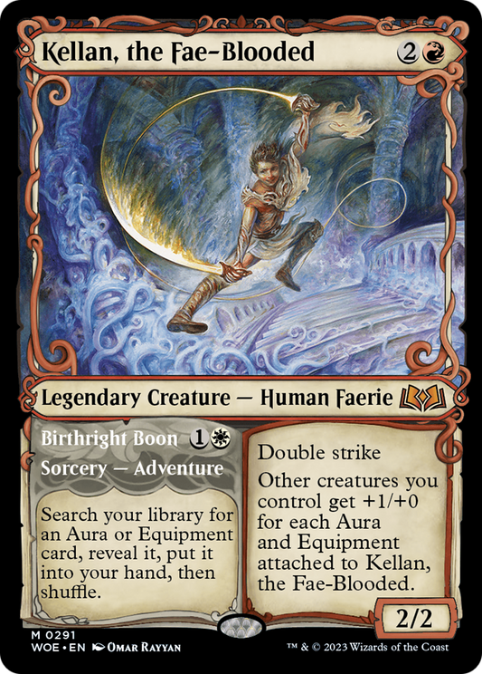 Kellan, the Fae-Blooded (Showcase) (WOE-291) - [Wilds of Eldraine]: (Showcase) Foil