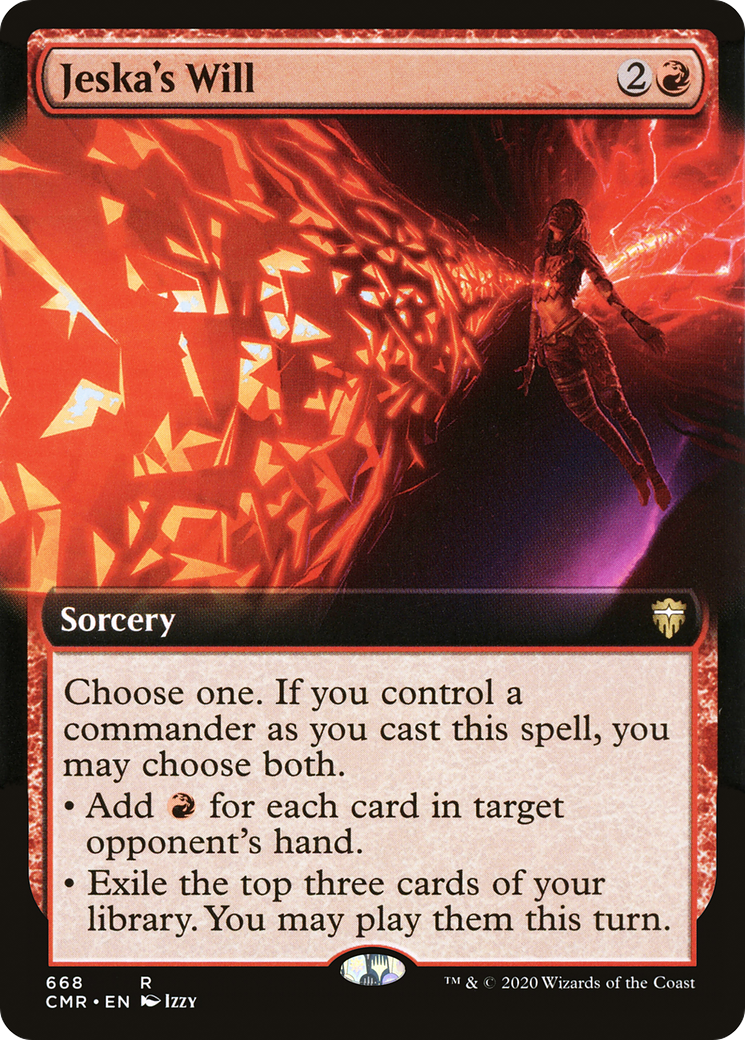 Jeska's Will (CMR-668) - [Commander Legends]: (Extended Art) Foil