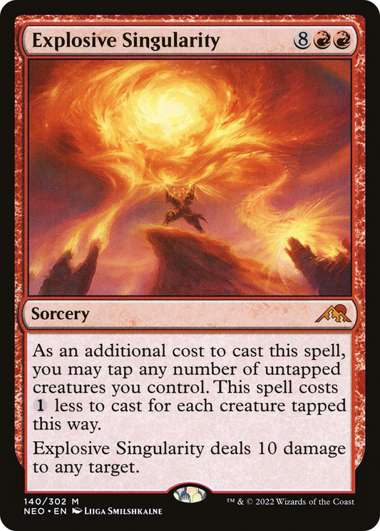 Explosive Singularity (NEO-140) - [Kamigawa: Neon Dynasty] Foil