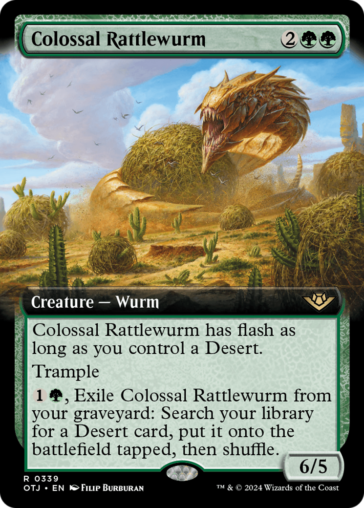 Colossal Rattlewurm (OTJ-339) - [Hors-la-loi de Thunder Junction] : (Extended Art) Foil 