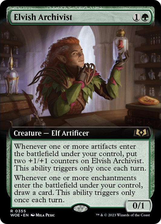 Elvish Archivist (Extended Art) (WOE-355) - [Wilds of Eldraine]: (Extended Art)