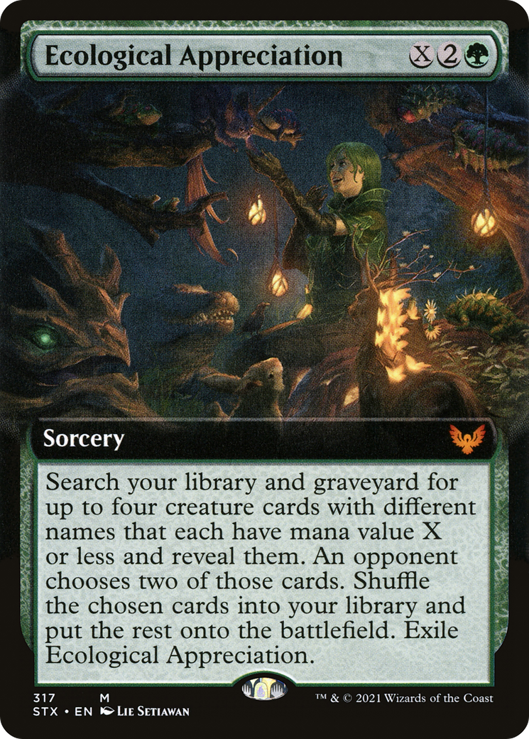 Ecological Appreciation (Extended Art) (STX-317) - [Strixhaven: School of Mages]: (Extended Art) Foil