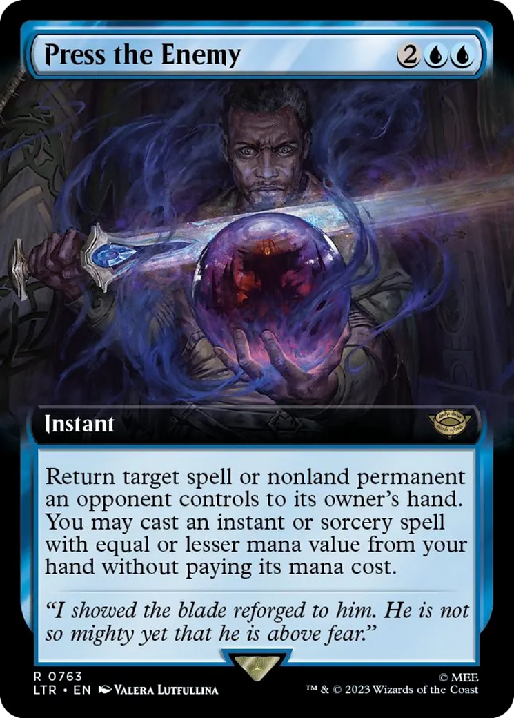 Press the Enemy (LTR-763) - [The Lord of the Rings: Tales of Middle-earth]: (Extended Art) Foil