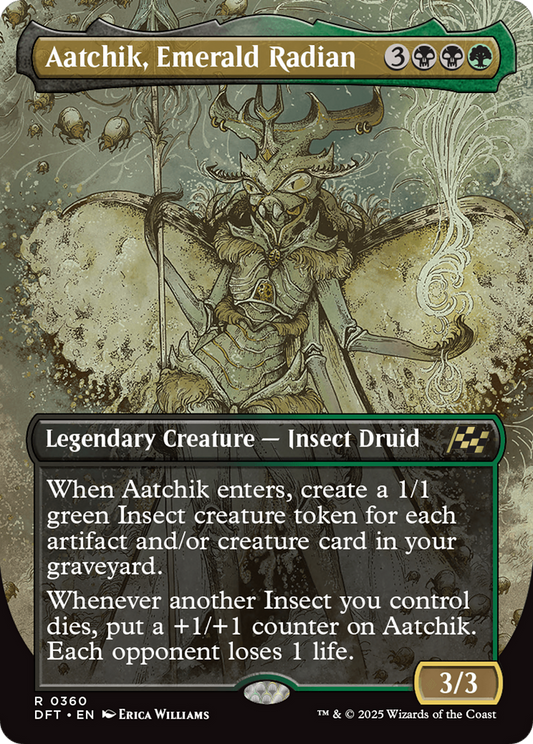 Aatchik, Emerald Radian (Borderless) (DFT-360) - [Aetherdrift] (Borderless) Foil