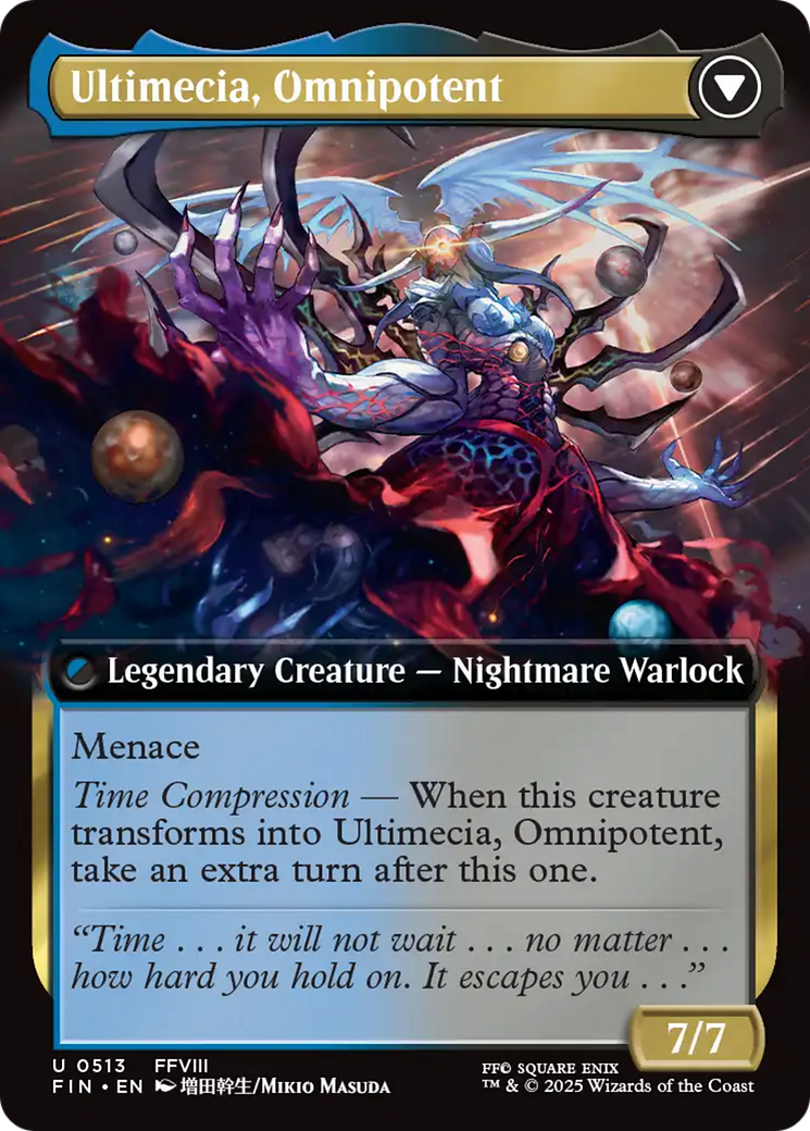 Ultimecia, Time Sorceress // Ultimecia, Omnipotent (FIN-513) - [FINAL FANTASY]: (Extended Art)