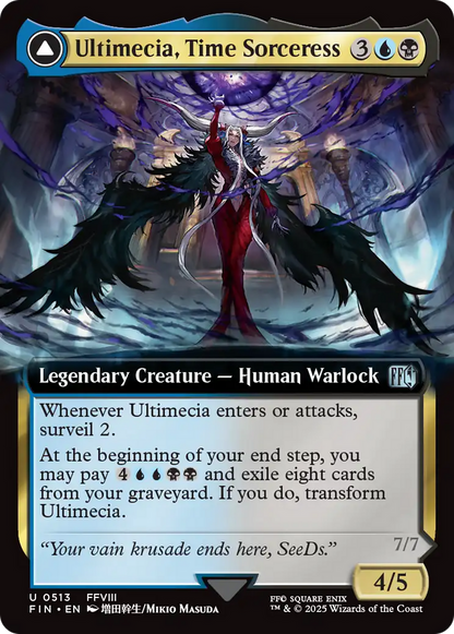 Ultimecia, Time Sorceress // Ultimecia, Omnipotent (FIN-513) - [FINAL FANTASY]: (Extended Art)