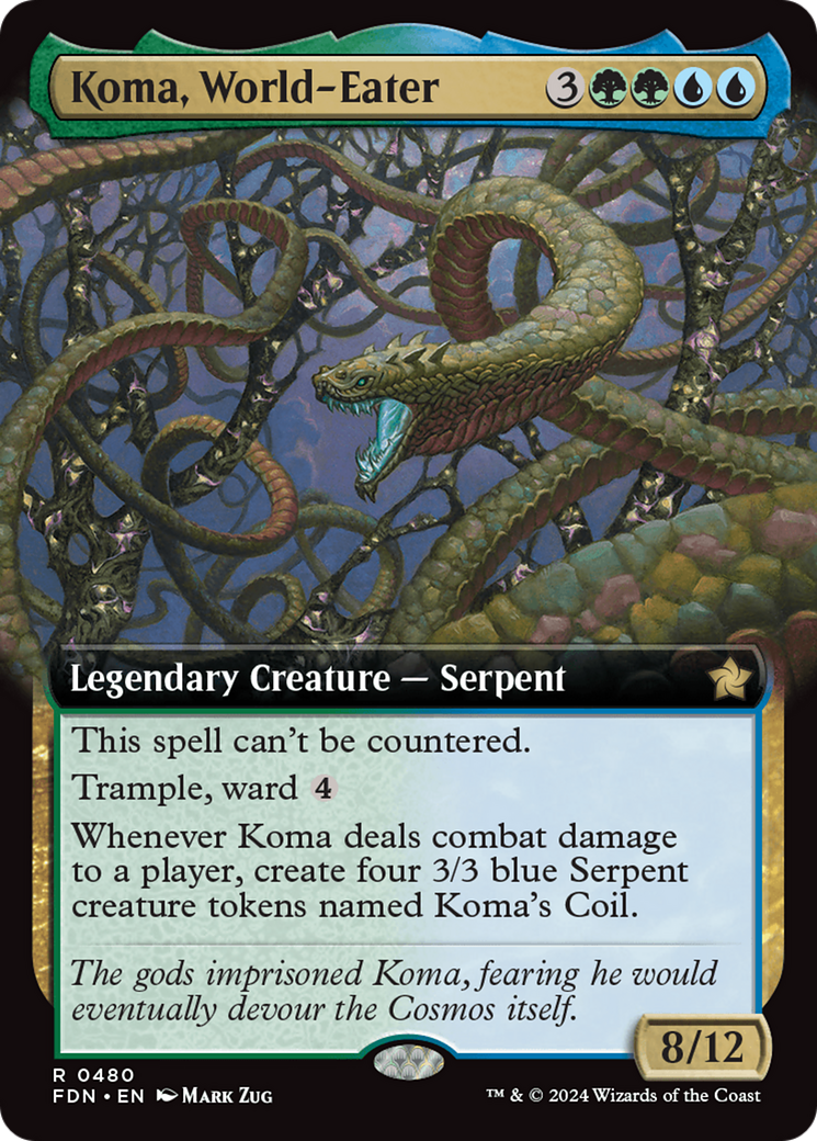 Koma, World-Eater (FDN-480) - [Foundations]: (Extended Art) Foil