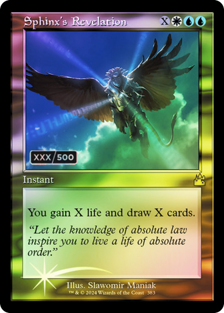 Sphinx's Revelation (RVR-383Z) - [Ravnica Remastered] Foil