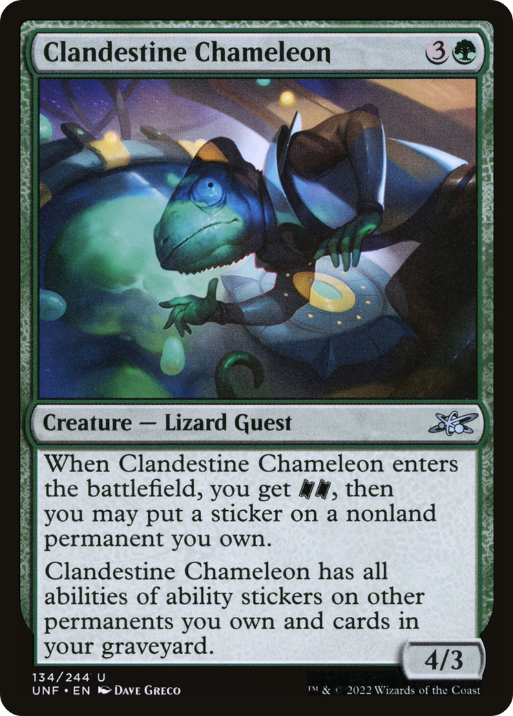 Clandestine Chameleon (UNF-134) - [Unfinity] Foil
