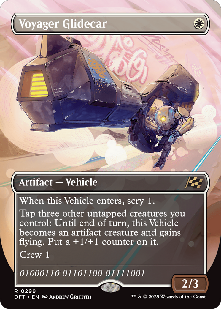 Voyager Glidecar (Borderless) (DFT-299) - [Aetherdrift] Foil
