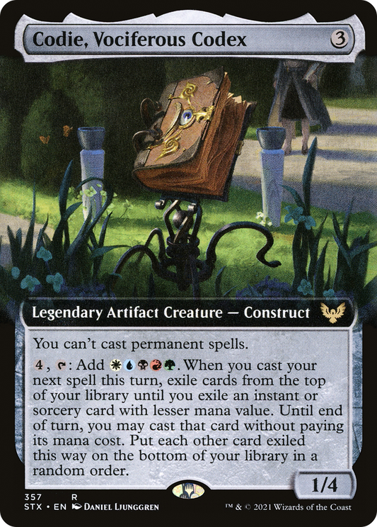 Codie, Vociferous Codex (Extended Art) (STX-357) - [Strixhaven: School of Mages]: (Extended Art)